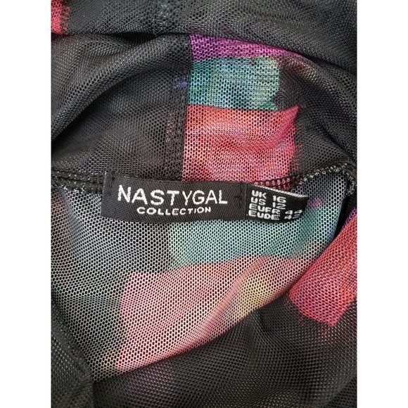 Nasty Gal Sheer Floral Cropped Shirt - Picture 4 of 4